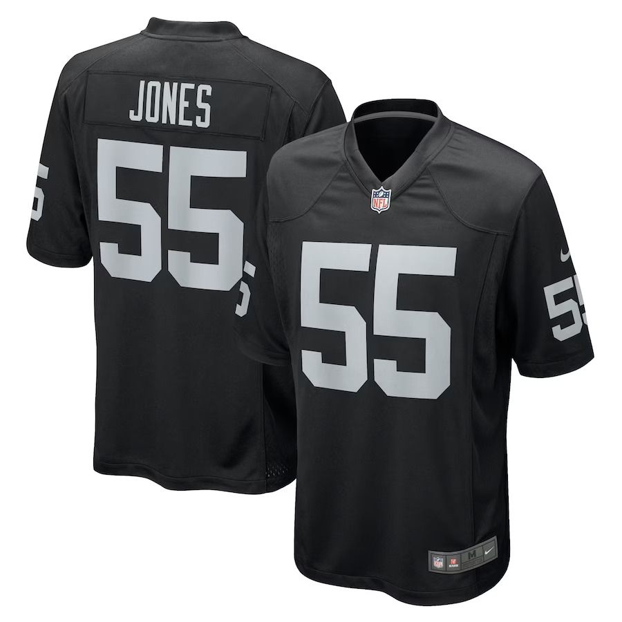Men Las Vegas Raiders #55 Chandler Jones Nike Black Game NFL Jersey->customized ncaa jersey->Custom Jersey